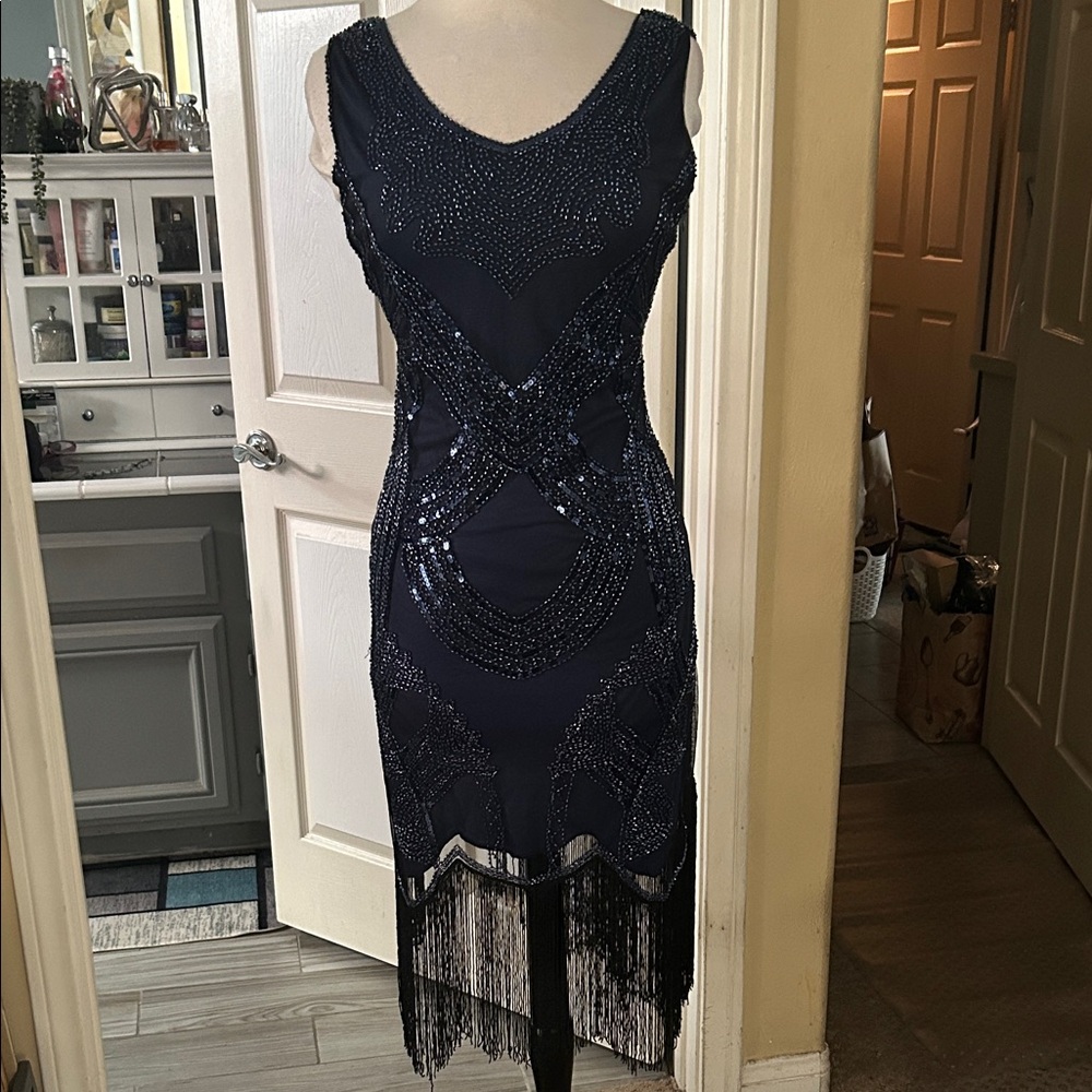 Stunning Navy Flapper Dress